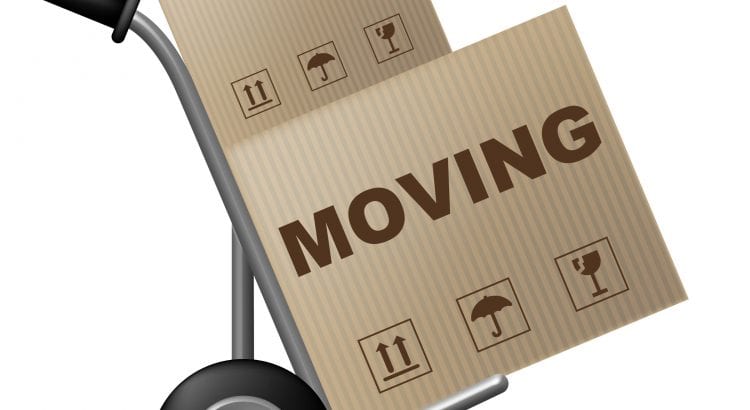 Moving House Indicates Buy New Home And Box