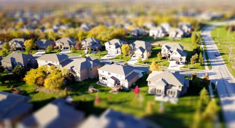 aerial photography of new houses